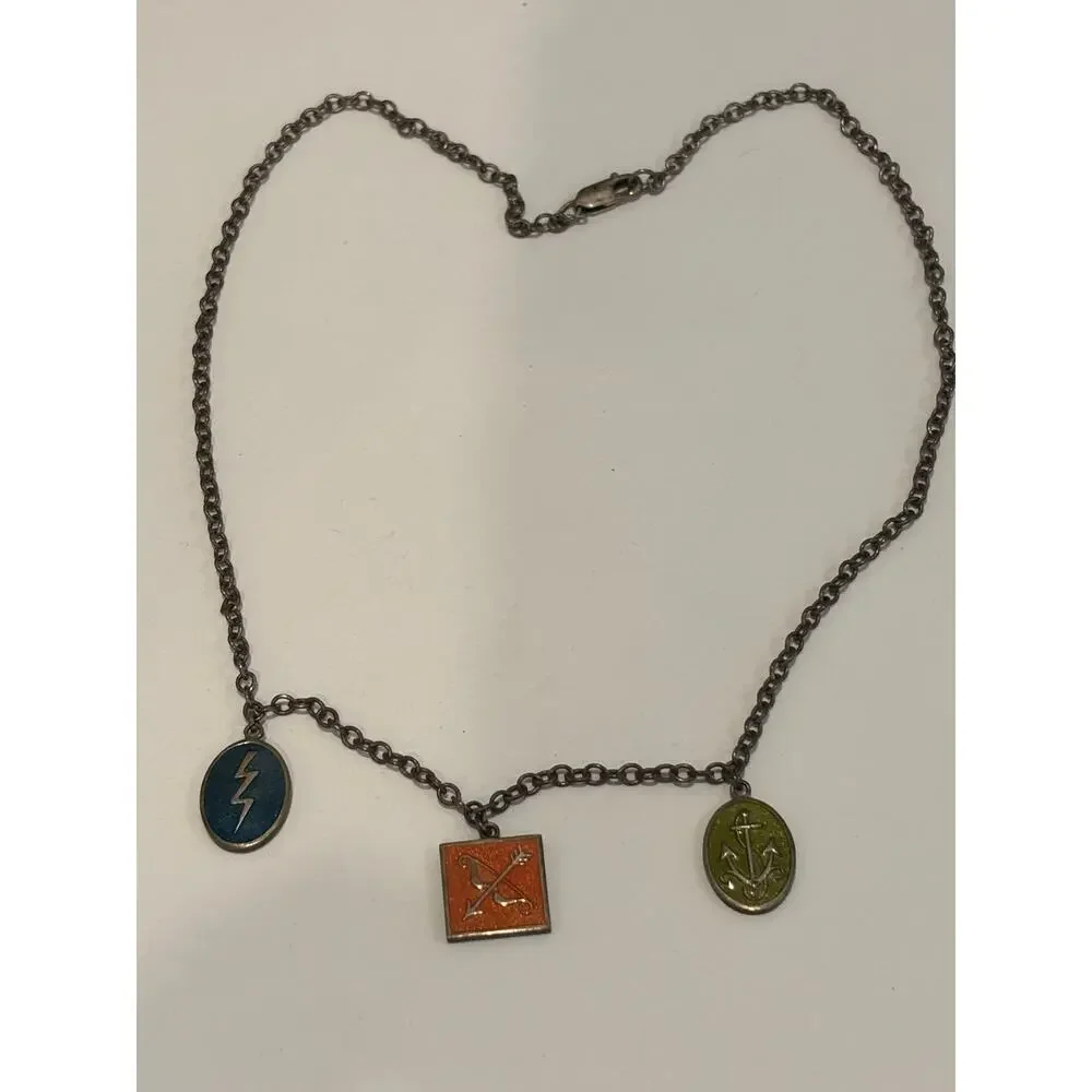 Cathy Waterman True Hearts Double sided Guilloche Charm Sterling 925 Nrcklace